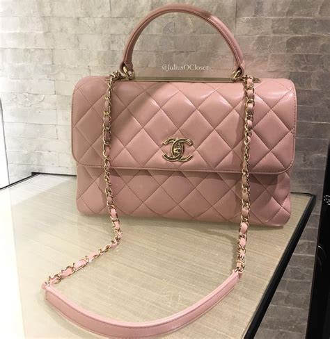 light pink Chanel flap bag